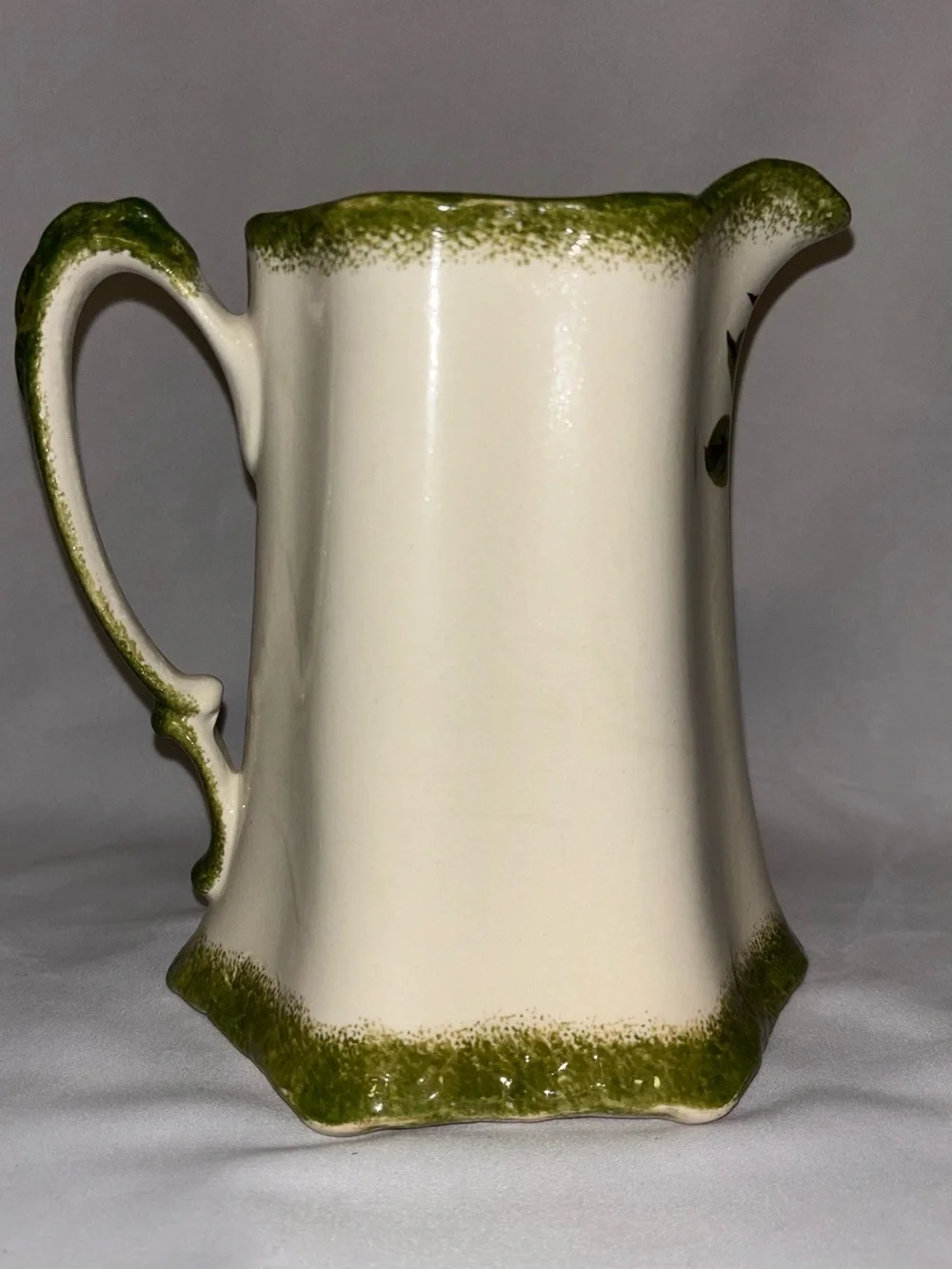 Vintage Cash Family Pottery Pink Dogwood Flower Pitcher Mid-Century Tennessee